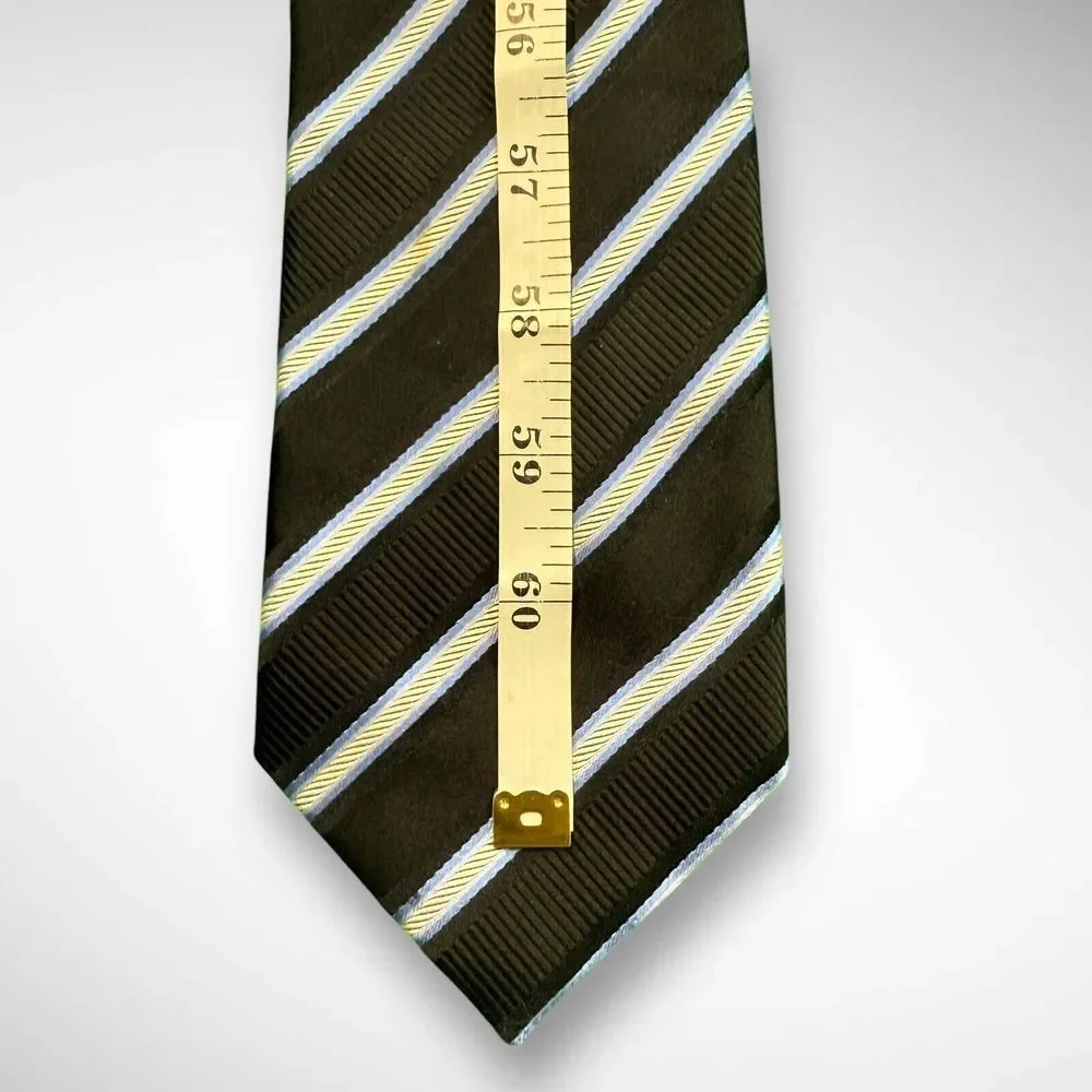DONALD J. TRUMP Signature‎ Collection Mens 100% Silk Tie Black Striped